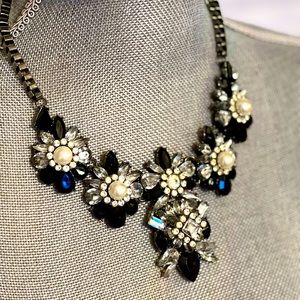 Gorgeous black studded statement necklace.